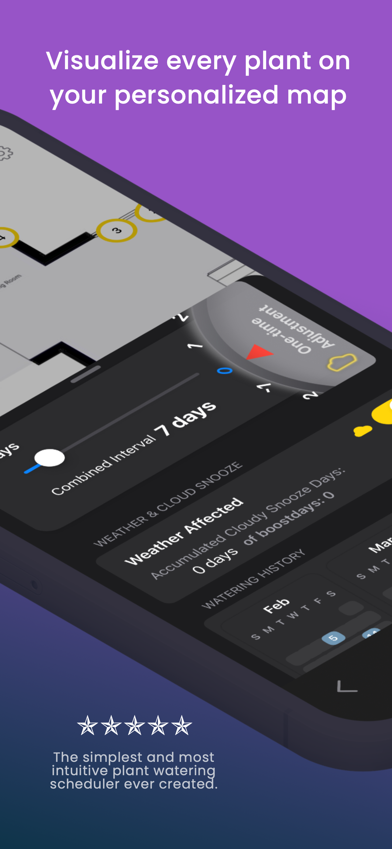 Custom watering intervals & snooze
