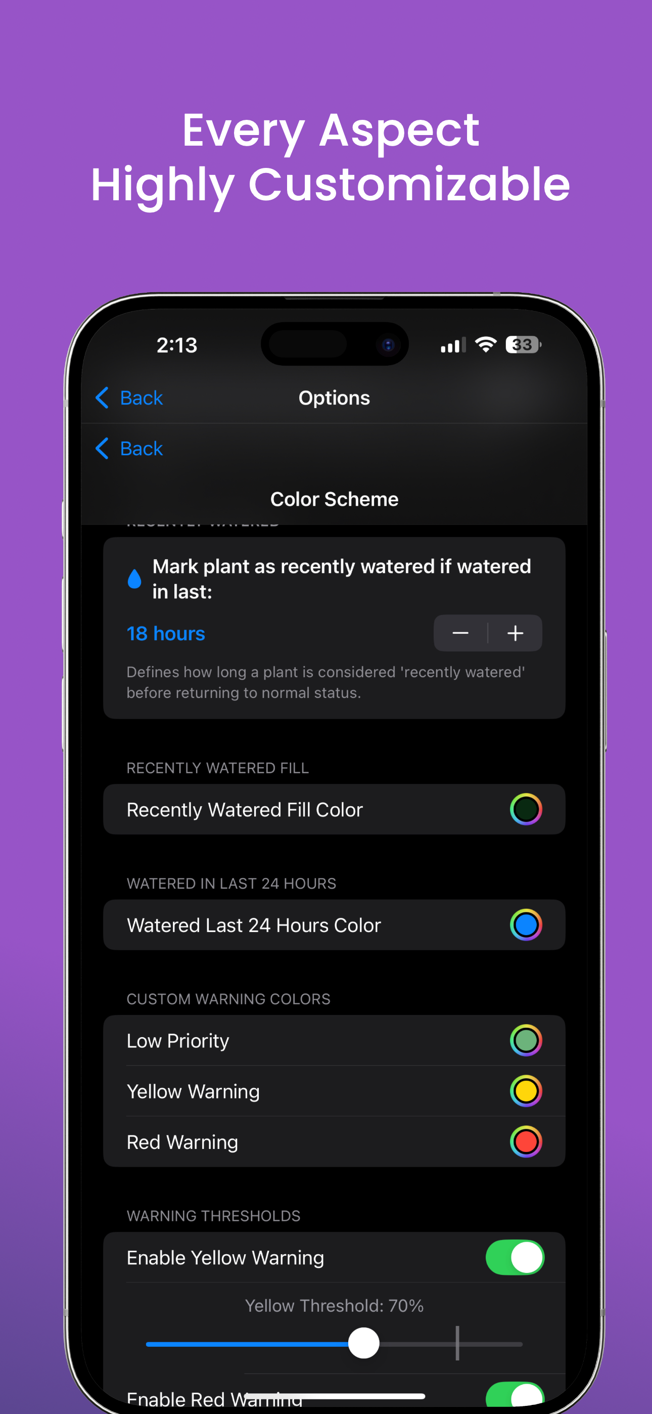 Personalization & theming options